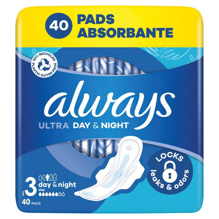 ALWAYS Ултра Дей & Найт, Размер 3, дамски превръзки, 40бр. - Image 2