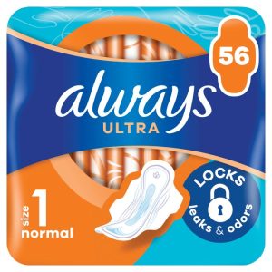 ALWAYS Ултра Нормал, Размер 1, дамски превръзки, 56бр.