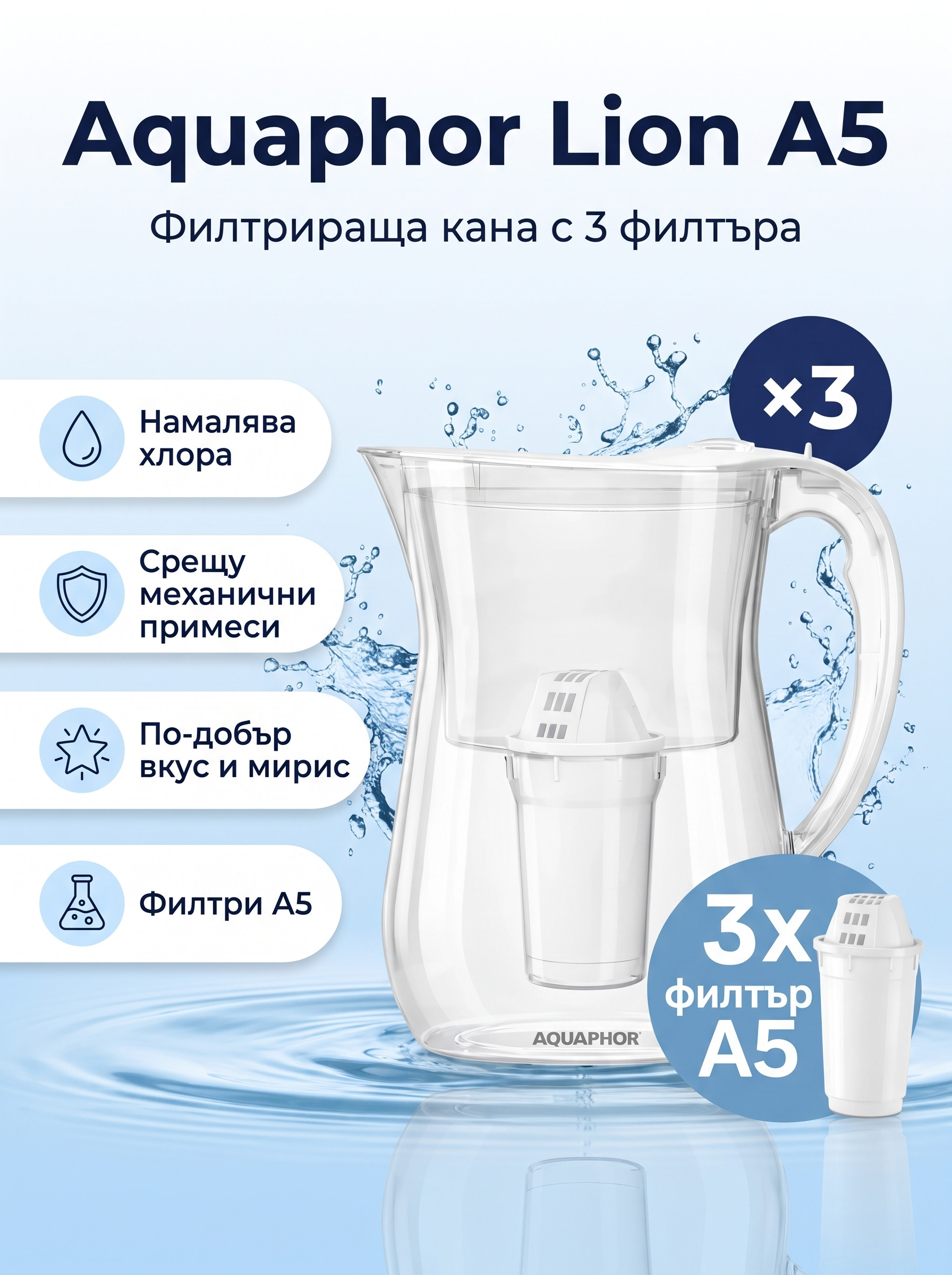 Aquaphor Кана Лион с 3 филтъра A5