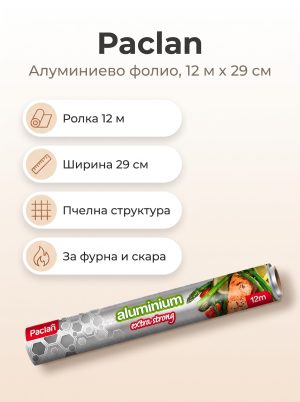 Paclan ALUMINUM FOIL honeycomb 12m x 29cm, roll