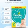 PAMPERS Active Baby Размер 2, пелени, VPP, 72бр.