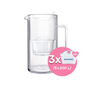 Стъклена филтрираща кана Гласс, 2.5л с 3 филтъра MFP Mg
