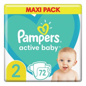 PAMPERS Active Baby Размер 2, пелени, VPP, 72бр.